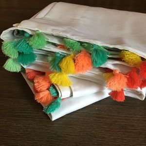 Pillowfort multicolor tassel blackout curtains